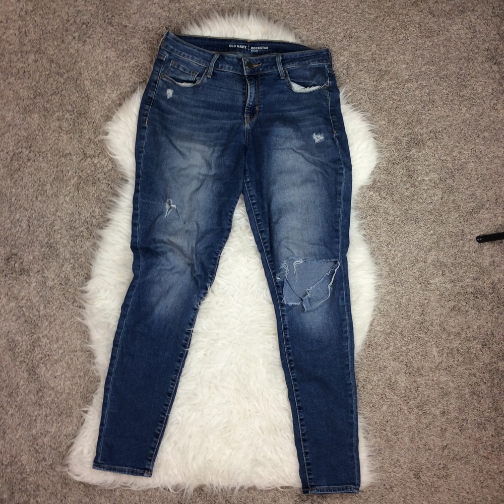 Distressed jeans